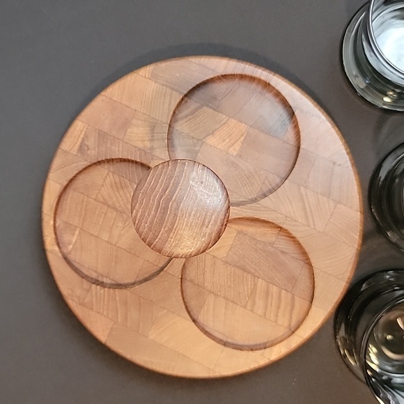 60's Atapco Teak Condiment Caddy With Two Spoons MCM - Picture 6 of 8